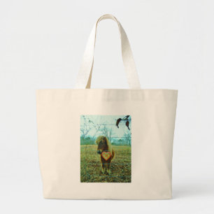 Grand Tote Bag Miniature cheval Brown Valentine Heart