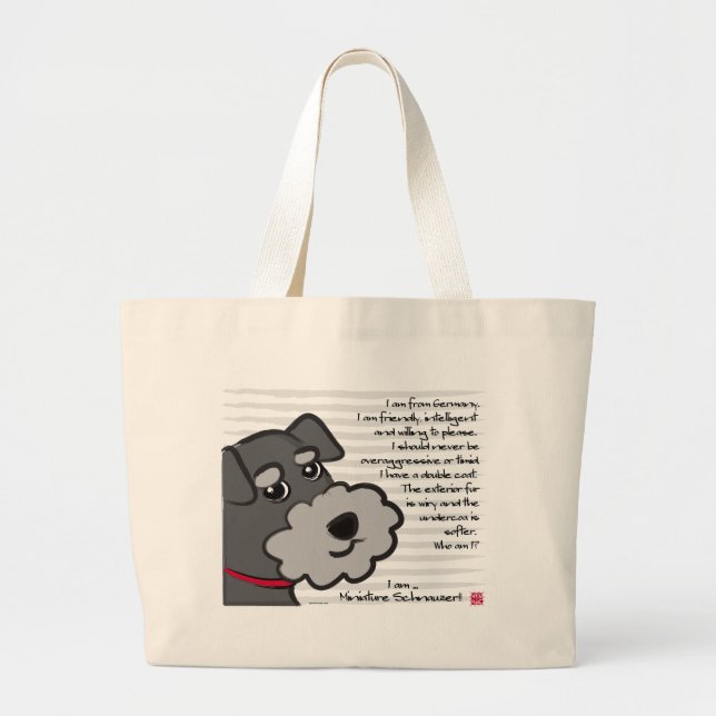 Grand Tote Bag Miniature Schnauzer (Devant)