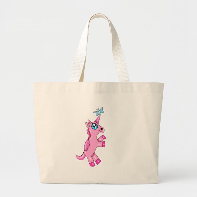 Grand Tote Bag Minxi la licorne (Devant)