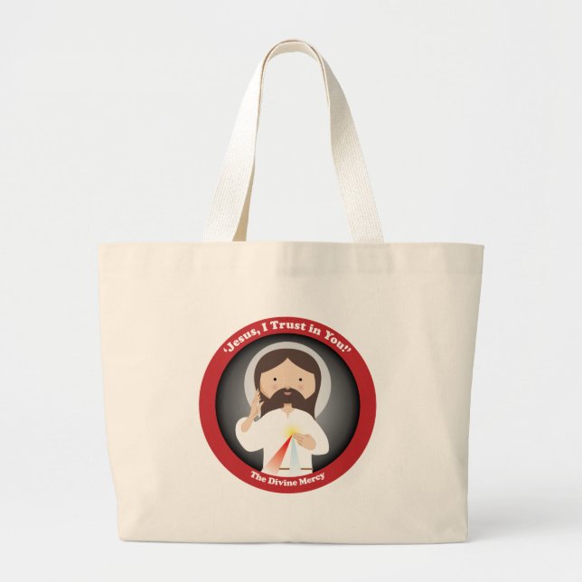 Grand Tote Bag Miséricorde divine de Jésus (Devant)
