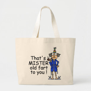 Grand Tote Bag Mister Old Fart Humour d'anniversaire