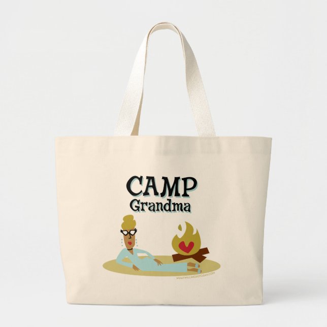 Grand Tote Bag Mode de grand-maman de camp (Devant)