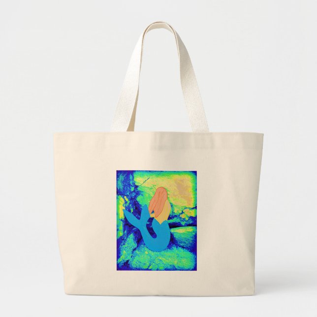 Grand Tote Bag modèle de sirène (Devant)