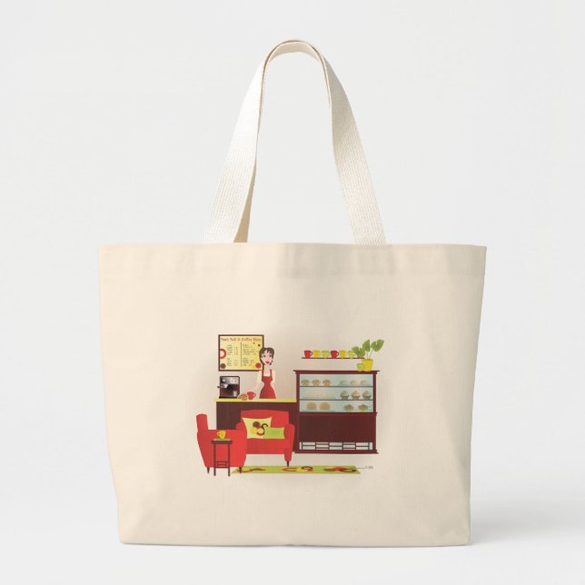 Grand Tote Bag Modifications Barista-Personnalisées (Devant)