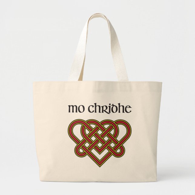 Grand Tote Bag MOIS Chridhe - mon coeur en gaélique (Devant)
