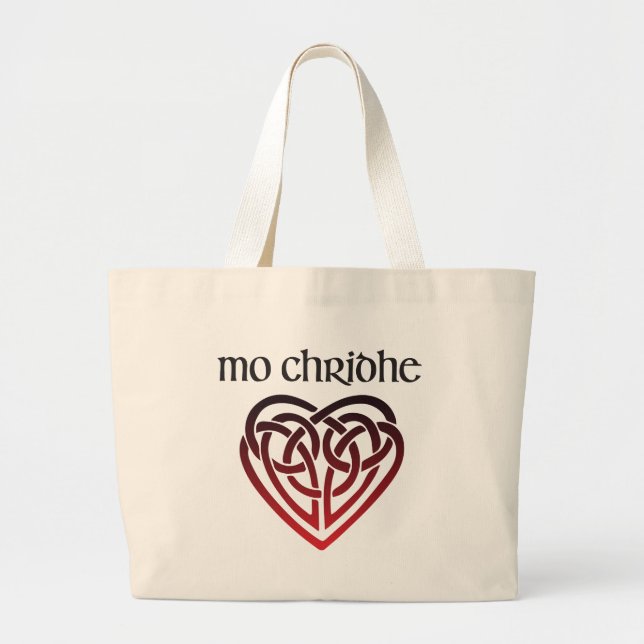 Grand Tote Bag MOIS Chridhe - mon coeur en gaélique (Devant)