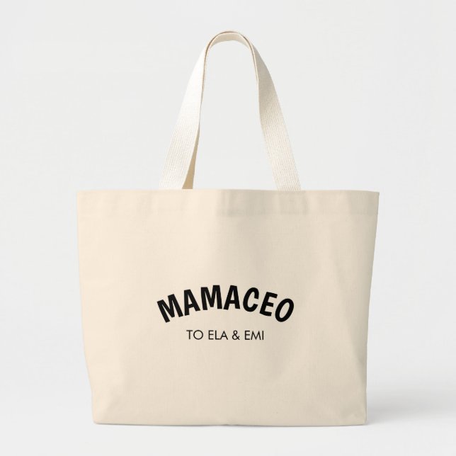 Grand Tote Bag Momager | Modern Mom Manager Custom Names (Devant)