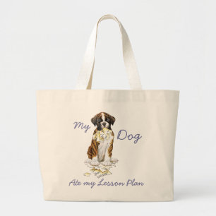 Grand Tote Bag Mon Boxer Ate Mon Plan De Leçon