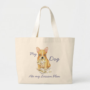 Grand Tote Bag Mon Bulldog Français A Mangé Mon plan de leçon