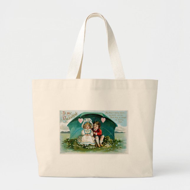Grand Tote Bag Mon Coeur bat Chaud... (Devant)