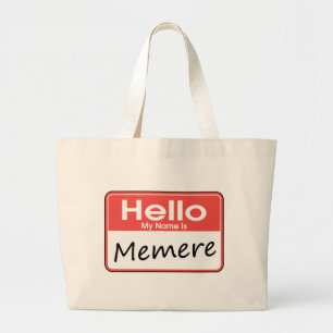 Grand Tote Bag Mon nom est Memere