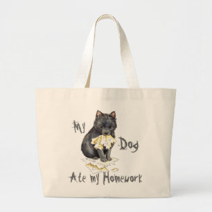 Grand Tote Bag Mon Schipperke A Mangé Ma Maison