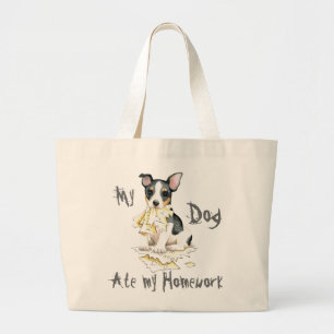 Grand Tote Bag Mon Teddy Roosevelt Terrier A Mangé Ma Maison