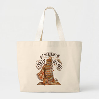 Grand Tote Bag Mon week-end est entièrement réservé drôle tote po