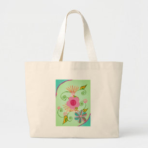 Grand Tote Bag Mon XOXO Little Princess Floral Art Design d'impre