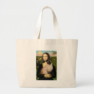 Grand Tote Bag Mona Lisa - Chat siamois point seal