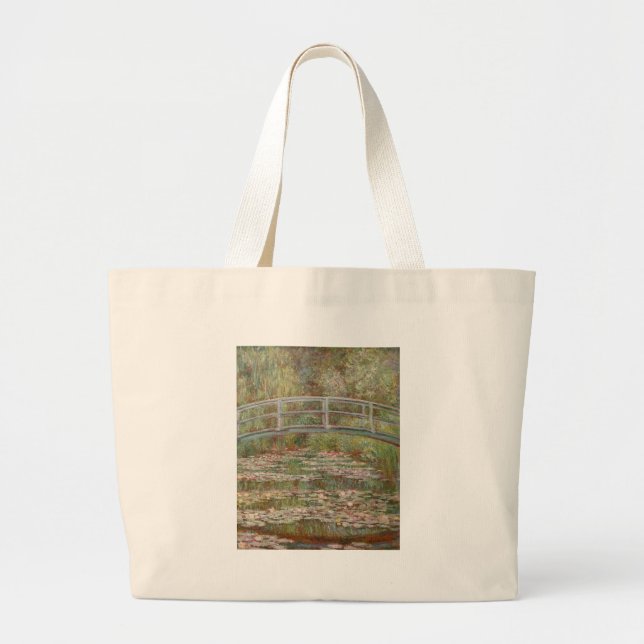 Grand Tote Bag Monet French Japanese Bridge Art (Devant)