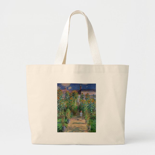 Grand Tote Bag Monet Garden Vetheuil Impressionim Peinture (Devant)