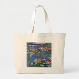 Grand Tote Bag Monet Water Lilies Chef-d'oeuvre Peinture