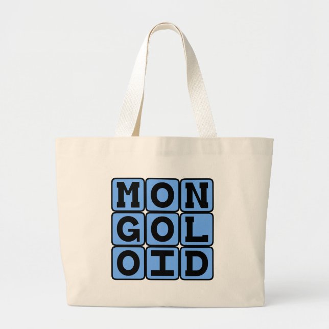 Grand Tote Bag Mongoloïde, Terme Offensant (Devant)