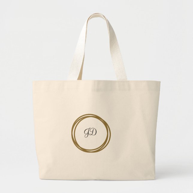 Grand Tote Bag MONOGRAM GOLD BAND fourre-tout (Devant)