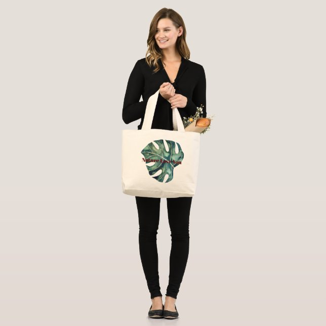 Grand Tote Bag Monogram l Amour de la nature l Tropical (Devant (modèle))