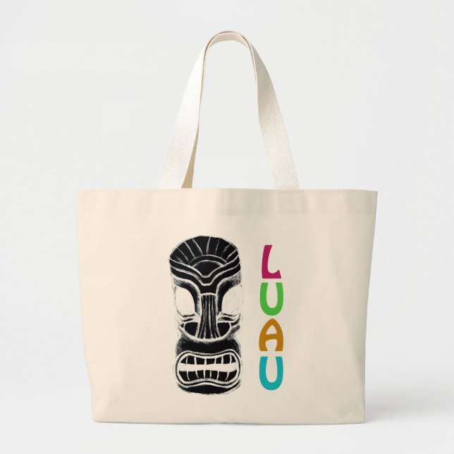 Grand Tote Bag Monster Tiki Head Luau (Devant)