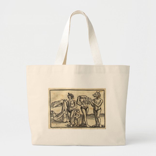 Grand Tote Bag Monstres médiévaux (Devant)