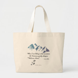 Grand Tote Bag Montagnes de randonnée Whisers univers Bienvenue A