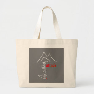 Grand Tote Bag Montée en vélo, Attaque