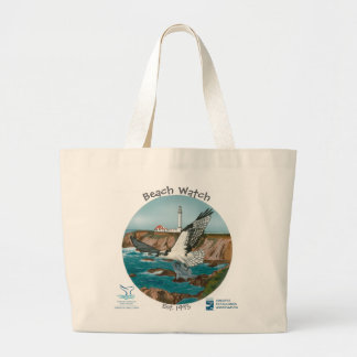 Grand Tote Bag Montre Fourre-tout de plage-- Balbuzard de côte du