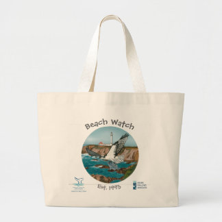 Grand Tote Bag Montre Fourre-tout de plage-- Balbuzard de côte du