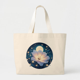 Grand Tote Bag Moon Flower Design