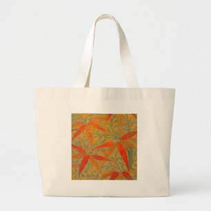 Grand Tote Bag Morris & Co. Motif Bamboo Godwin Orange et Sauge