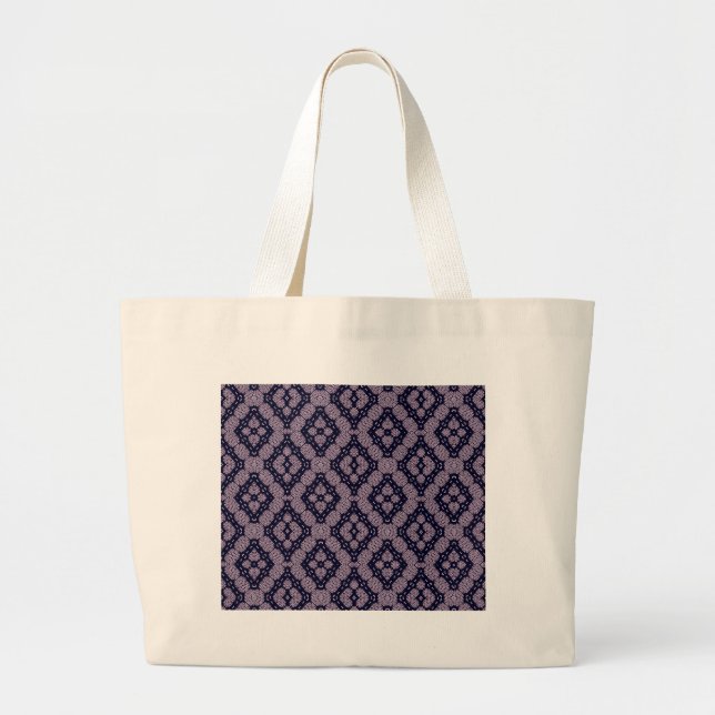 Grand Tote Bag Mosaïque de fleurs (Devant)