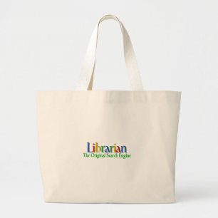 Grand Tote Bag Moteur de recherche d'original de bibliothécaire