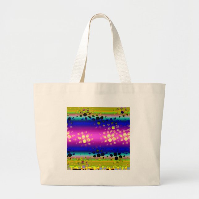 Grand Tote Bag Motif Abstrait coloré (Devant)