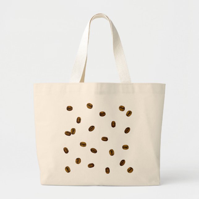 Grand Tote Bag Motif de café (Devant)