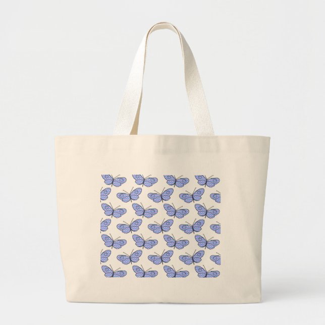 Grand Tote Bag Motif de papillon cosmique (Devant)