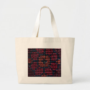Grand Tote Bag Motif de tapis tissé rouge et noir