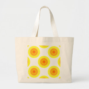 Grand Tote Bag Motif de tournesol personnalisé