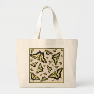 Grand Tote Bag Motif des papillons Southwest Yellow Swallowtail