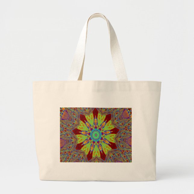 Grand Tote Bag Motif ethnique d'Asie africaine (Devant)