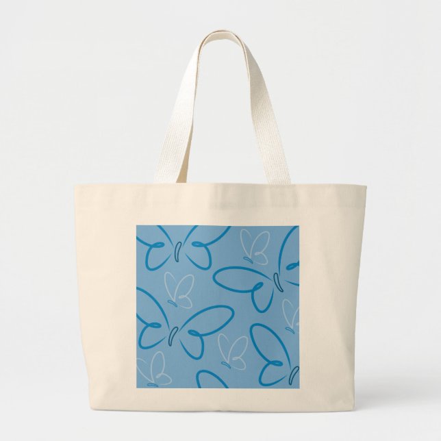 Grand Tote Bag Motif papillon (Devant)