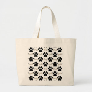 Grand Tote Bag Motif Pâtes Et Os