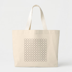 Grand Tote Bag Motif Quatrefoil classique