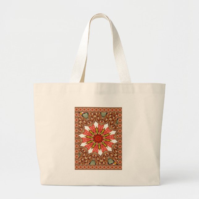 Grand Tote Bag Motif traditionnel d'Asie africaine (Devant)