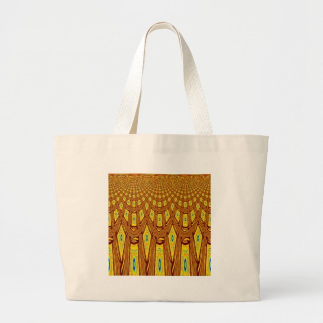 Grand Tote Bag Motif tribal africain (Devant)