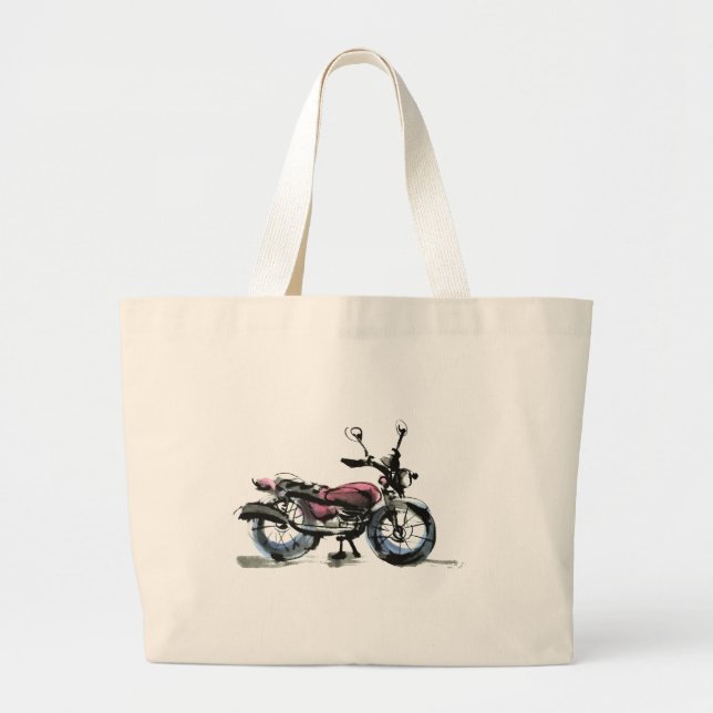 Grand Tote Bag Motocyclette (Devant)
