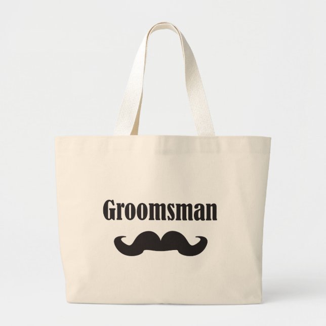 Grand Tote Bag Moustache Groomsman (Devant)